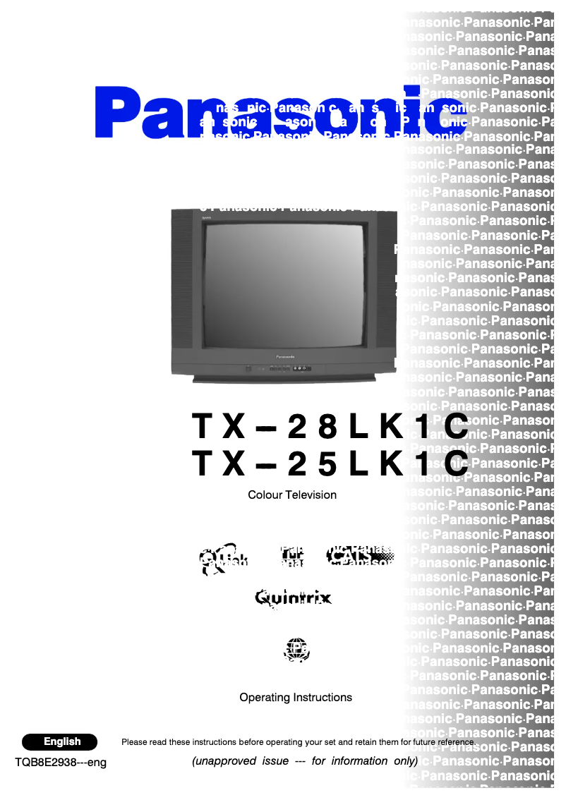 Página nº 1 - Manual de usuario Panasonic TX-28LK1C