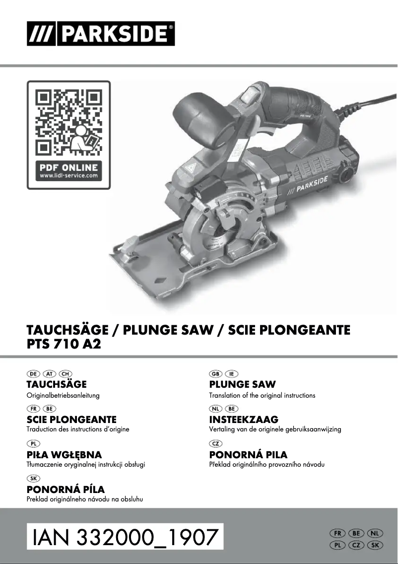 Imagen de la primera página del manual del dispositivo PTS 710 A2