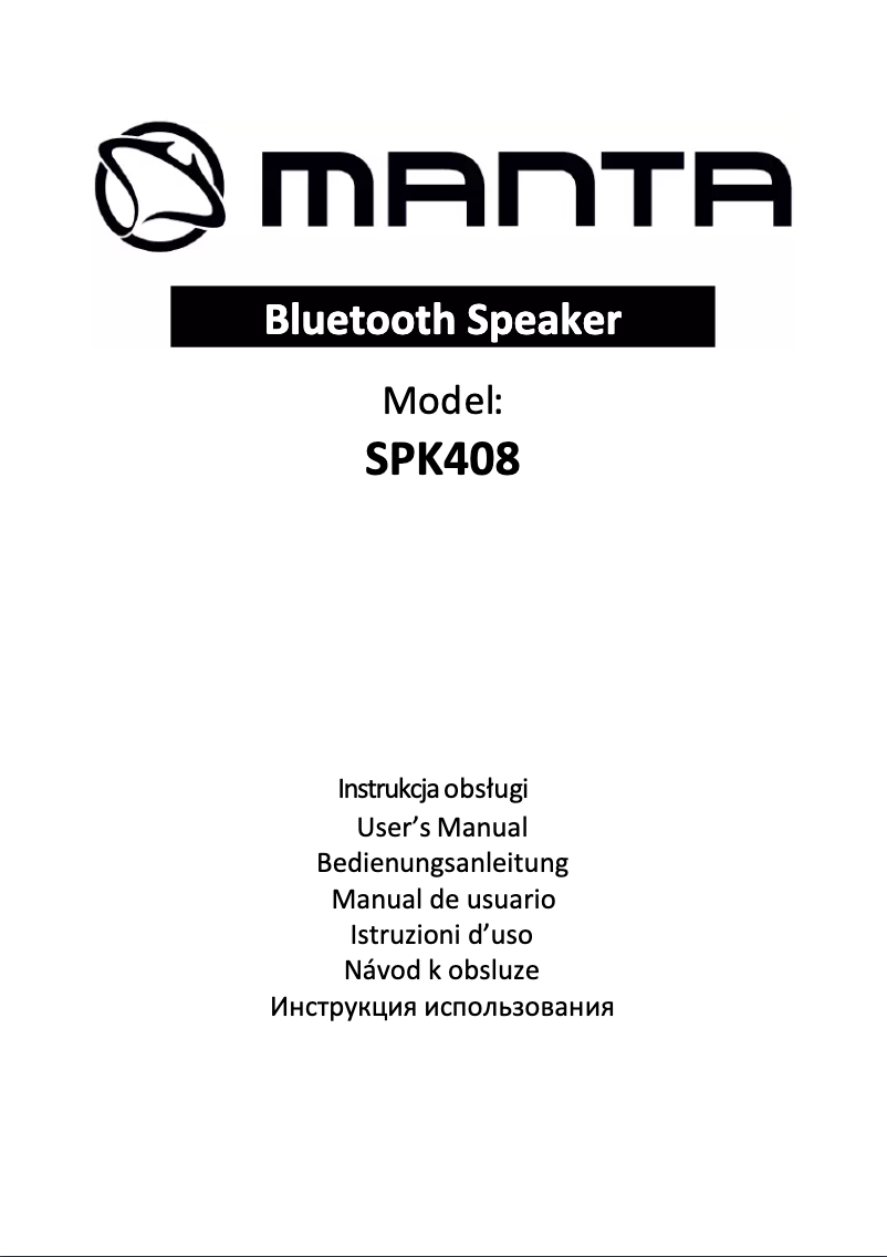 Página 1 del manual Manual de usuario Manta SPK408