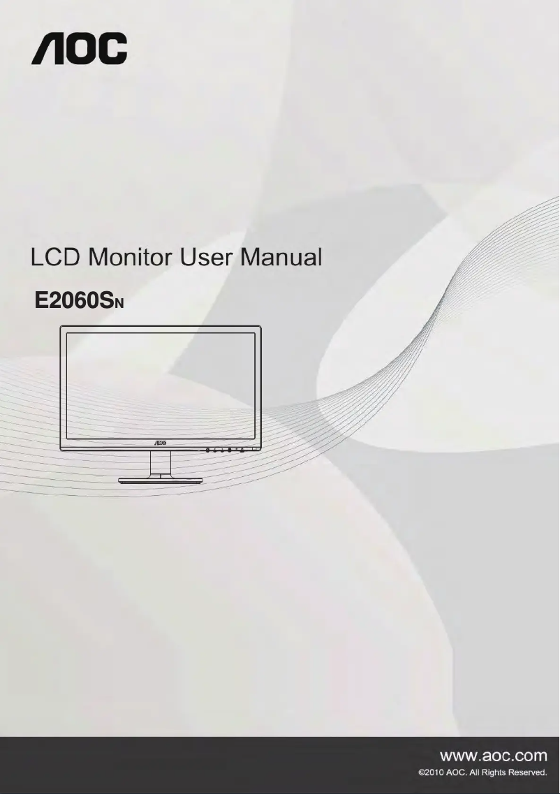 Página 1 del manual Manual de usuario AOC E2060SN