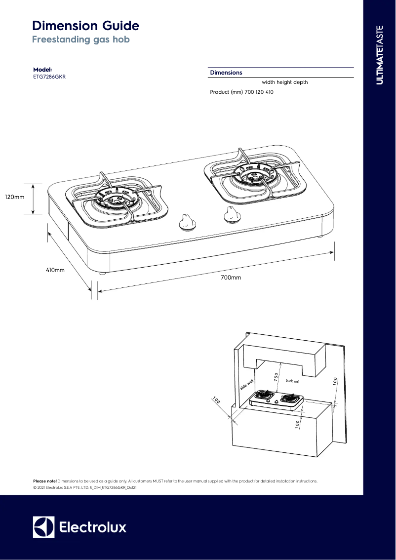 Imagen de la primera página del manual del dispositivo ETG7286GKR