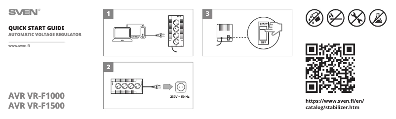 Imagen de la primera página del manual del dispositivo VR-F1500