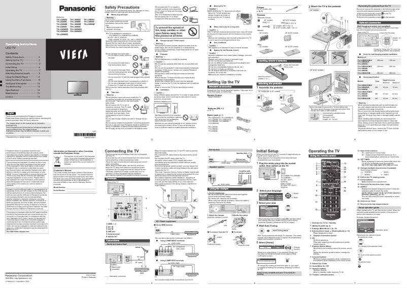 Imagen de la primera página del manual del dispositivo Viera TH-L39B6M