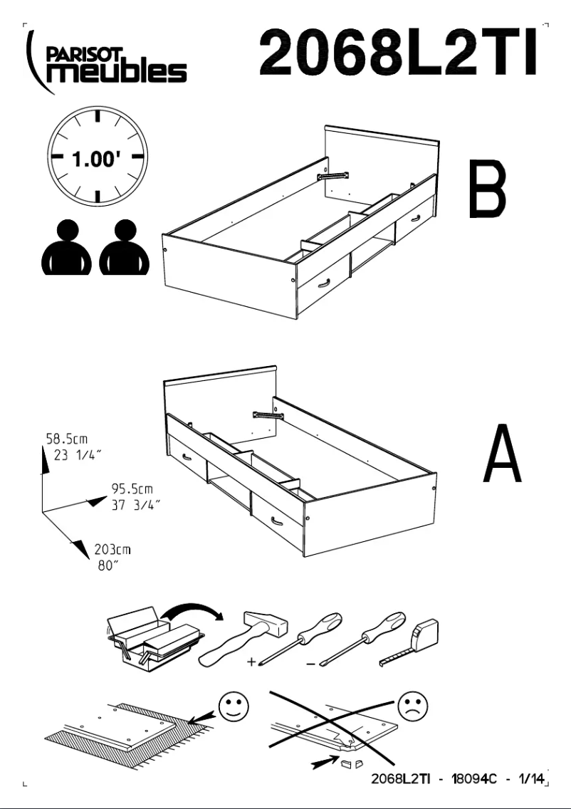 Página 1 del manual Manual de usuario Parisot Alpha 2068L2TI