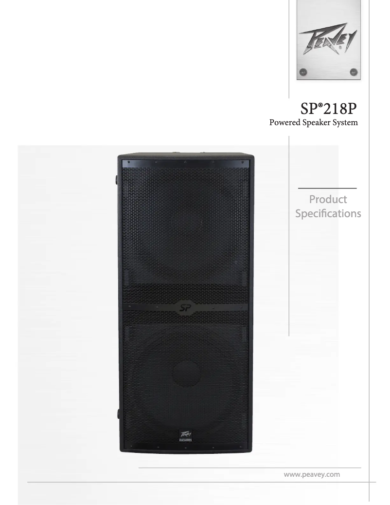 Imagen de la primera página del manual del dispositivo SP 218P