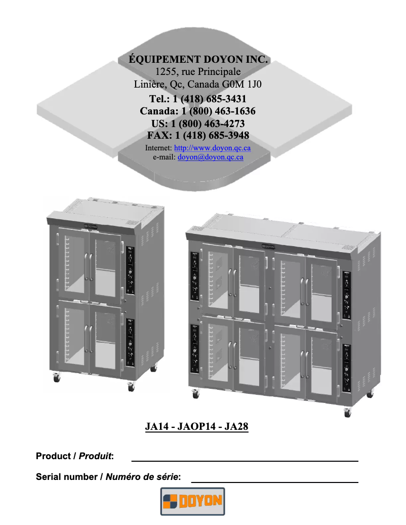 Imagen de la primera página del manual del dispositivo JA28