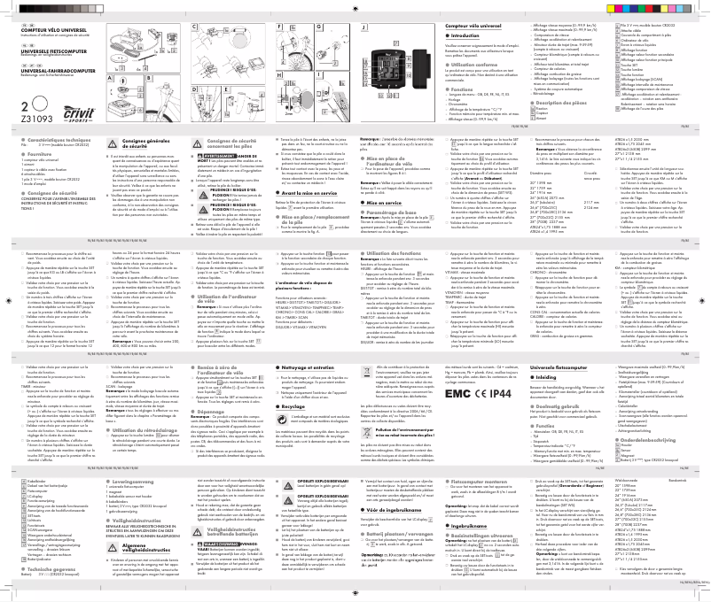 Página 1 del manual Manual de usuario Crivit Z31093