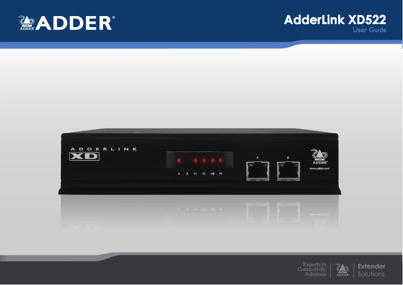 Imagen de la primera página del manual del dispositivo AdderLink XD522