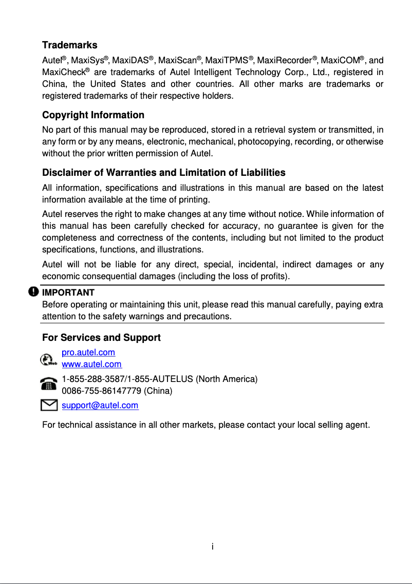 Imagen de la primera página del manual del dispositivo MaxCheck MX900