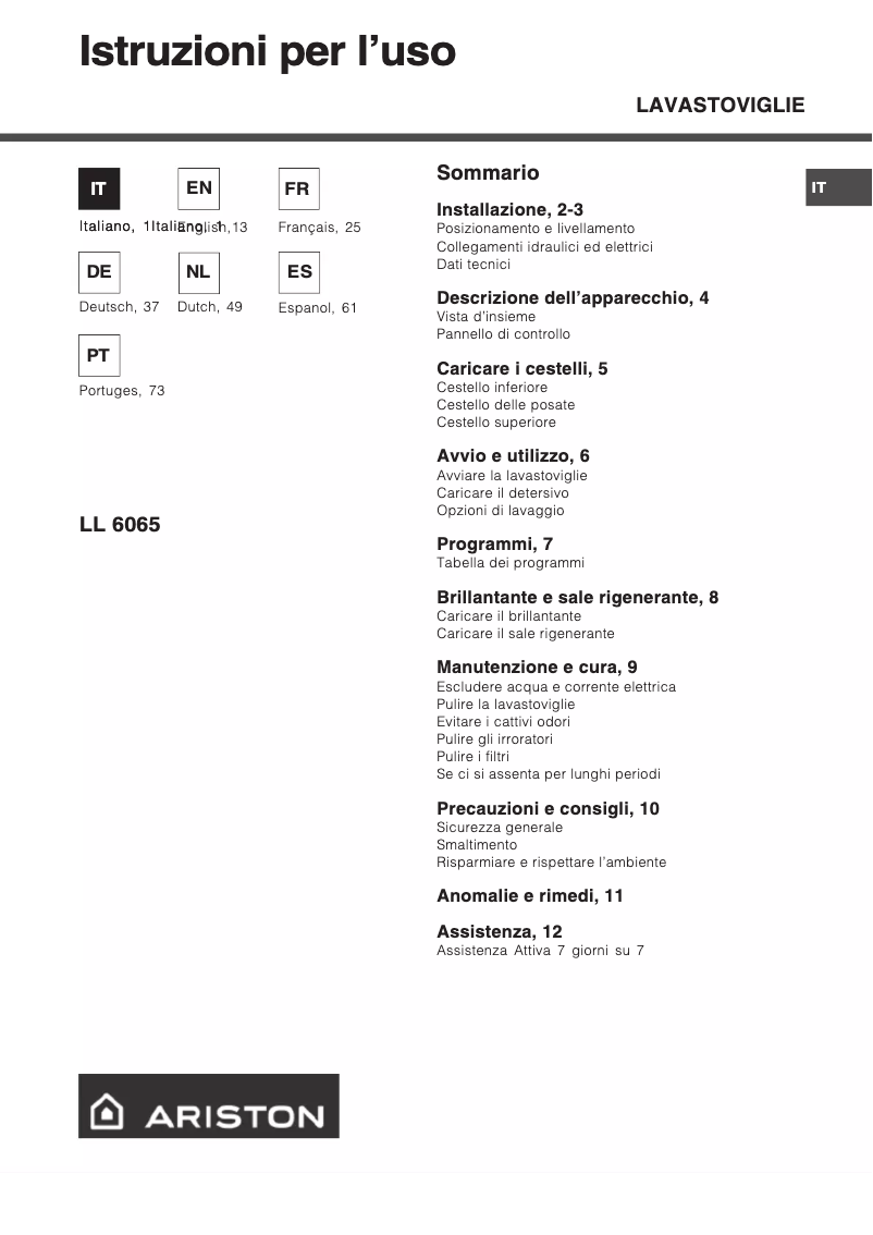 Imagen de la primera página del manual del dispositivo LL 6065 eu