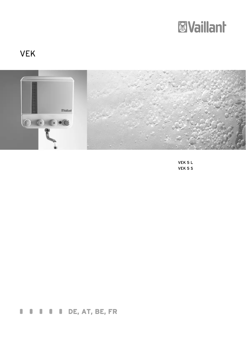 Imagen de la primera página del manual del dispositivo VEK 5 S