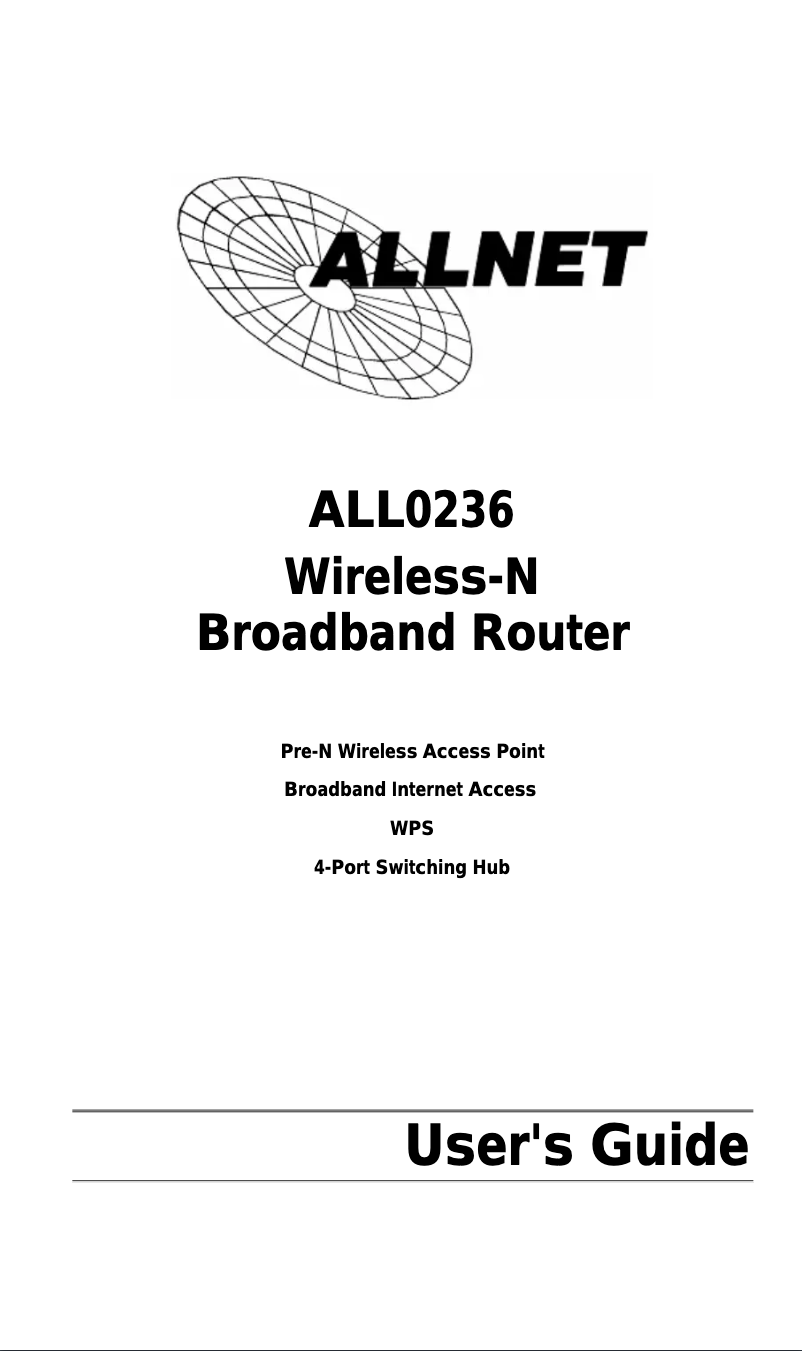 Imagen de la primera página del manual del dispositivo ALL0236