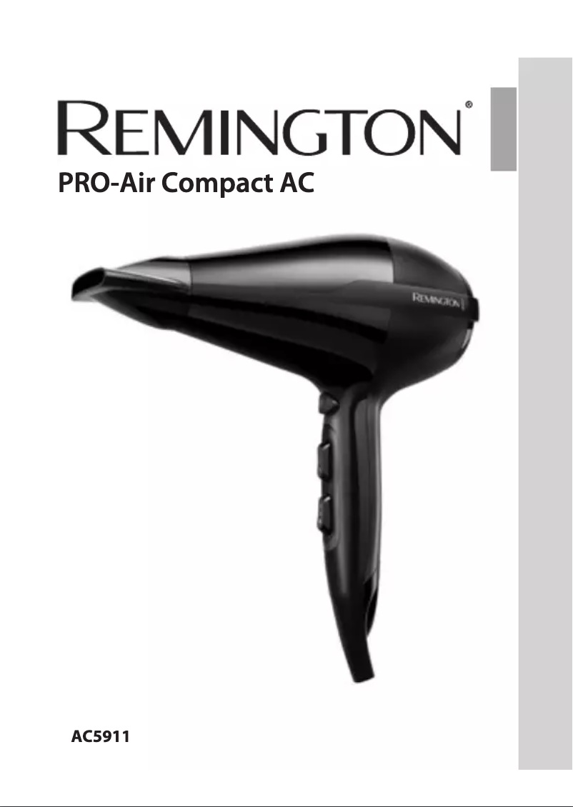 Página 1 del manual Manual de usuario Remington Pro-Air AC5911