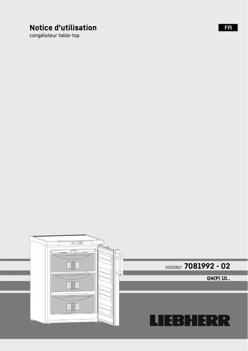 Página 1 del manual Manual de usuario Liebherr GN 1066 Premium