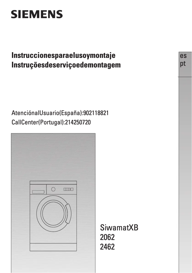 Página 1 del manual Manual de usuario Siemens WXB2462EU