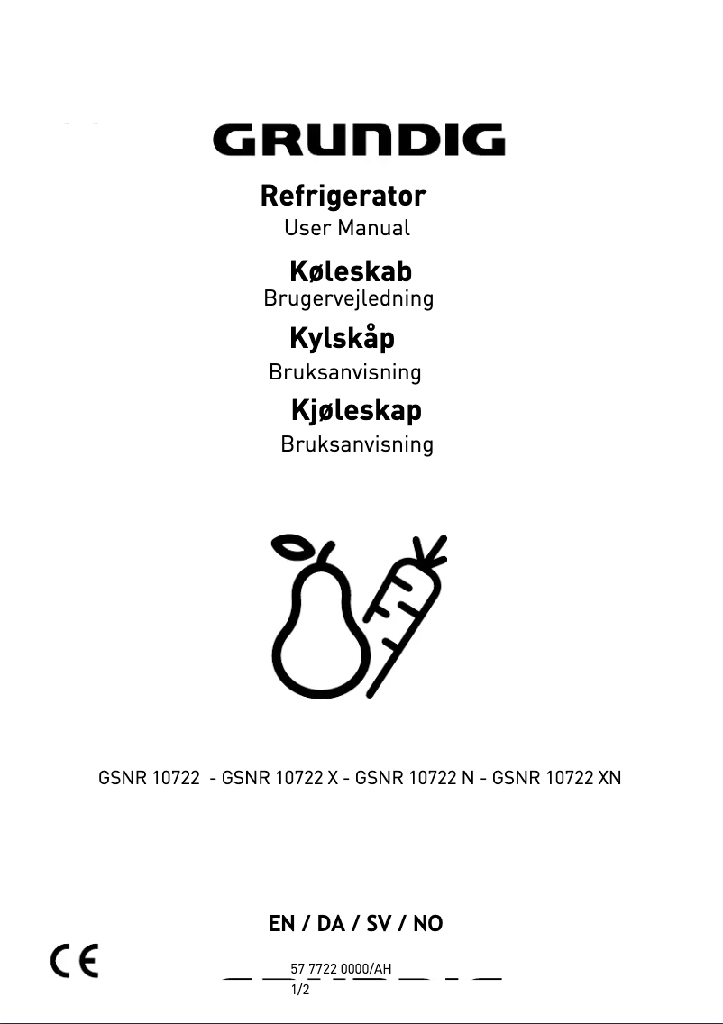 Página nº 1 - Manual de usuario Grundig GSNR 10722 XN