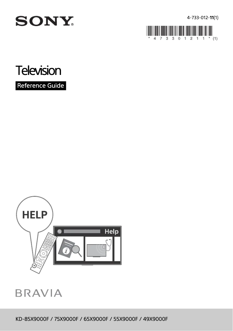 Página 1 del manual Manual de usuario Sony Bravia KD-75X9000F