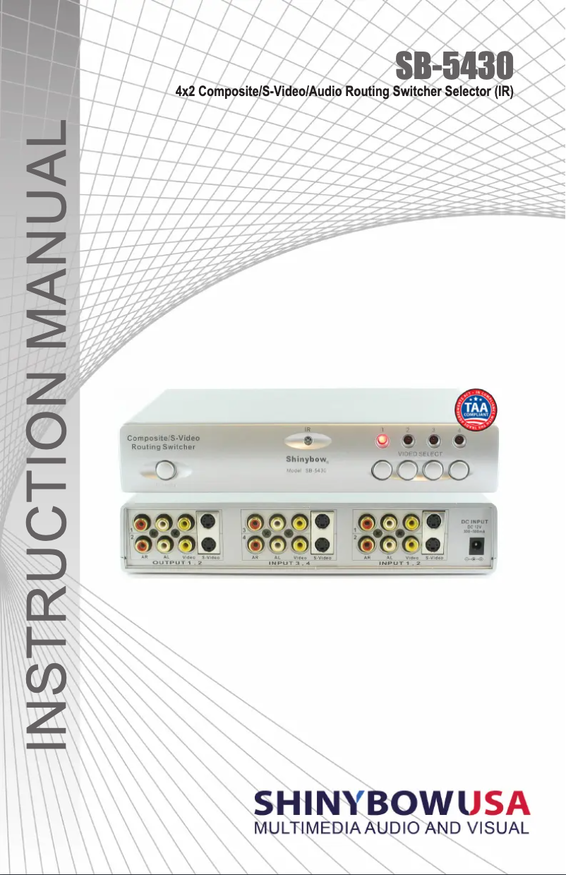 Imagen de la primera página del manual del dispositivo SB-5430