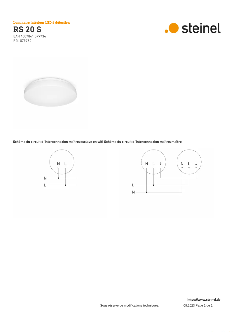 Imagen de la primera página del manual del dispositivo RS 20 S