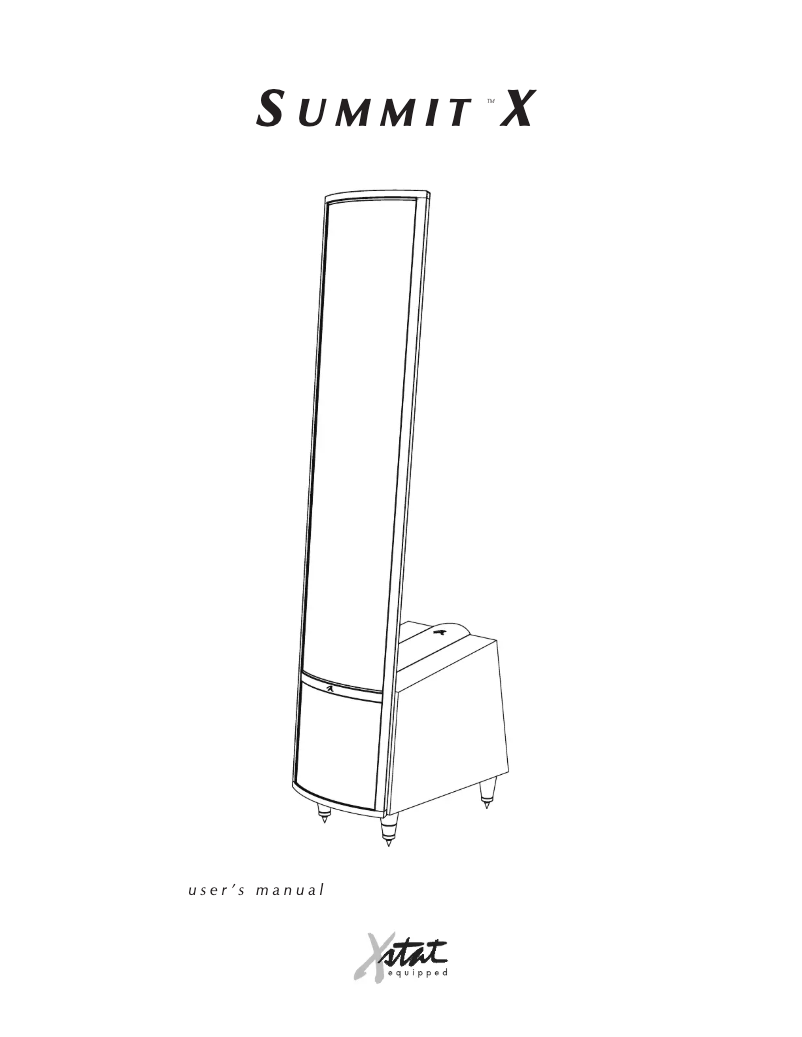 Imagen de la primera página del manual del dispositivo Summit X