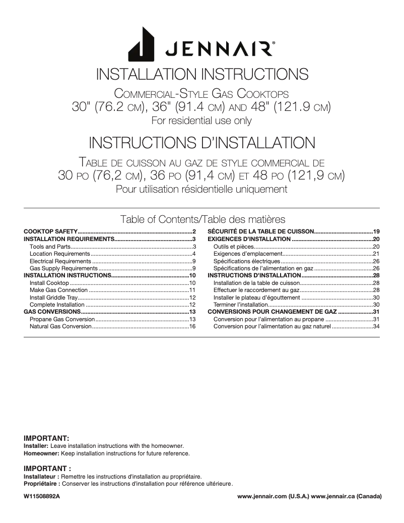 Imagen de la primera página del manual del dispositivo JGCP636HL