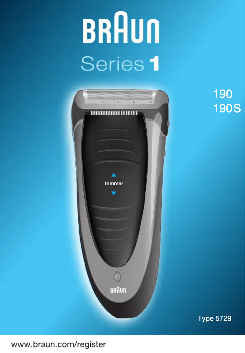 Página 1 del manual Manual de usuario Braun 190 Series 1