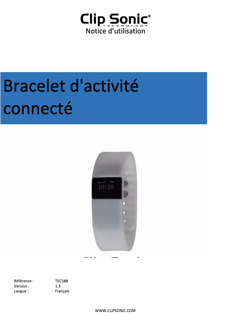 Imagen de la primera página del manual del dispositivo TEC588