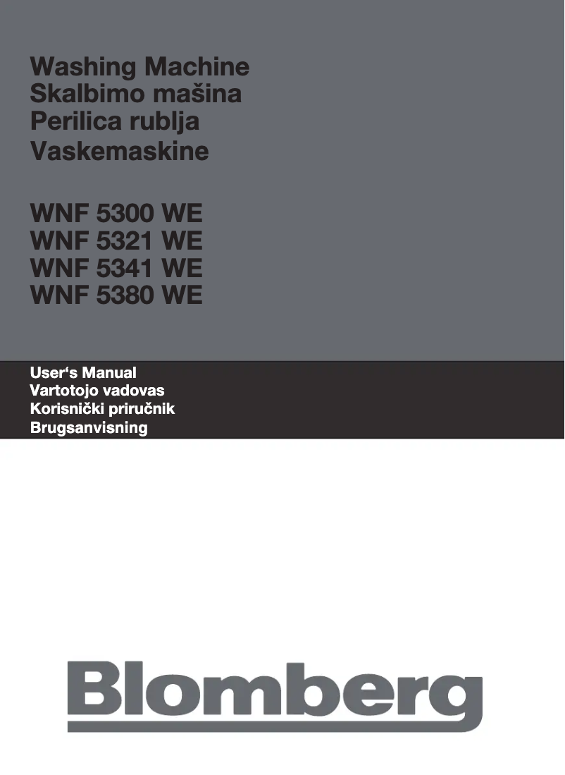 Página 1 del manual Manual de usuario Blomberg WNF 5341 WE