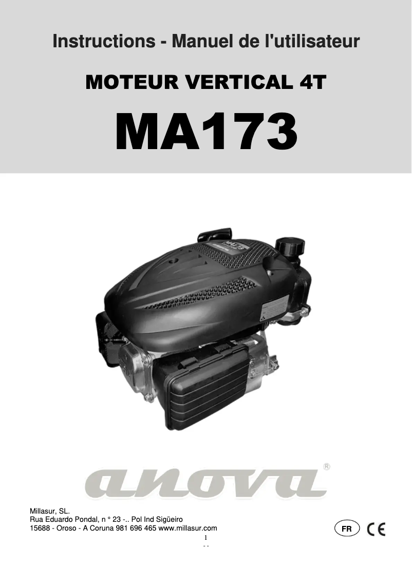 Imagen de la primera página del manual del dispositivo MA173