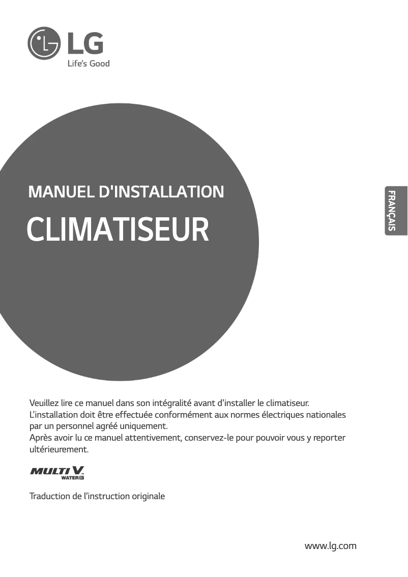 Imagen de la primera página del manual del dispositivo MULTI V ARWN080LAS4