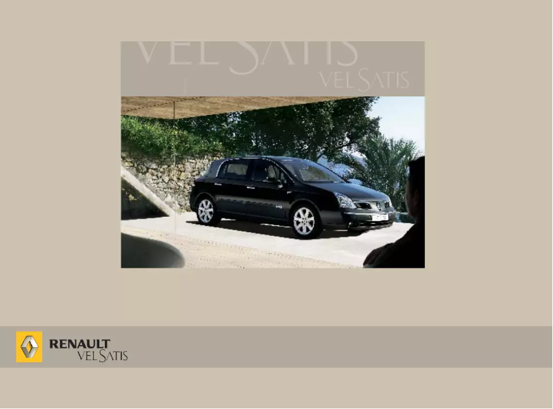 Imagen de la primera página del manual del dispositivo Vel Satis (2005)