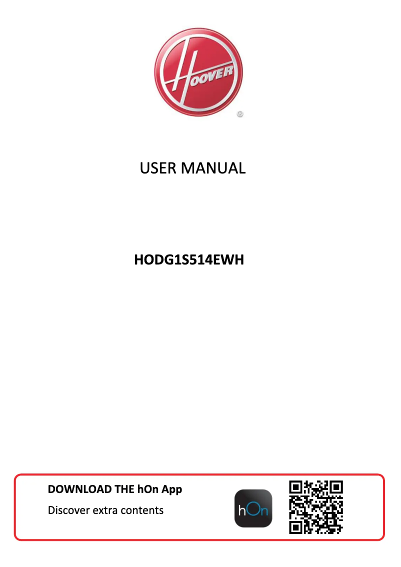 Página 1 del manual Manual de usuario Hoover HODG1S514EWH