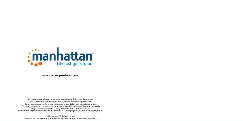 Página nº 1 - Manual de usuario Manhattan Color Accents 178259