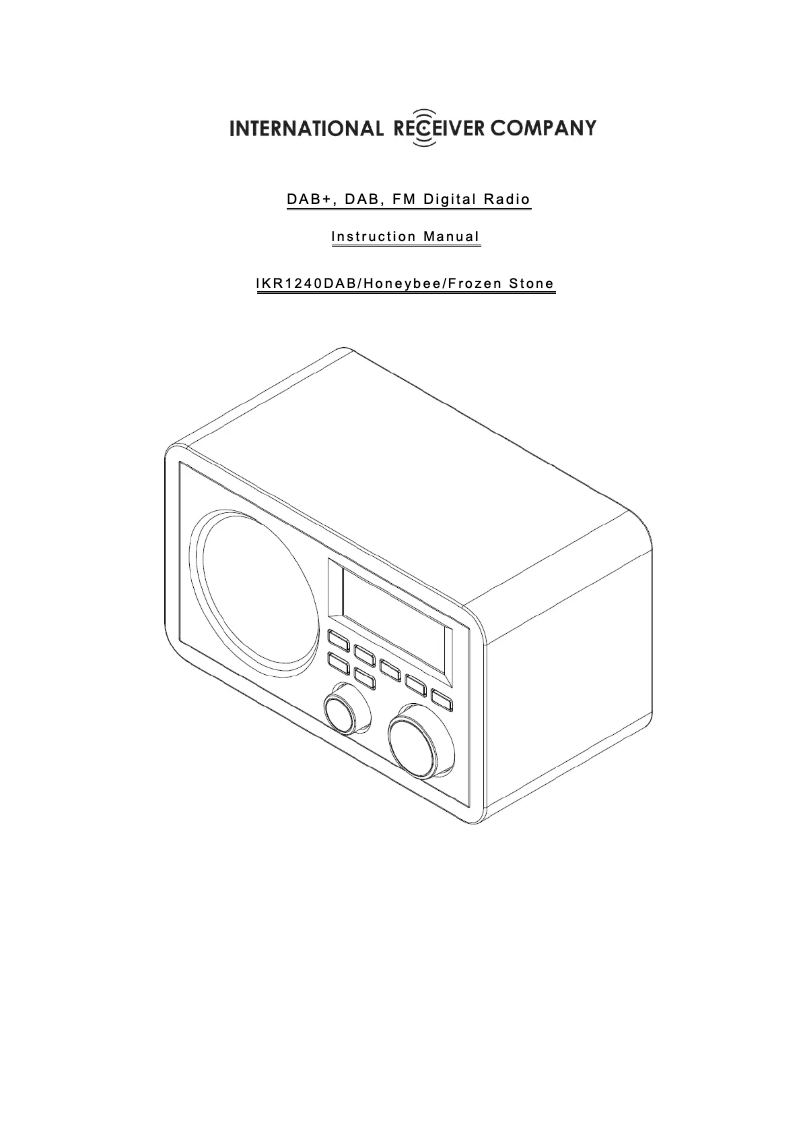 Página nº 1 - Manual de usuario IRC IKR1240DAB