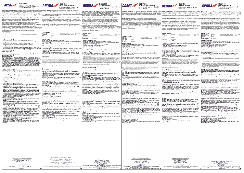 Página nº 1 - Manual de usuario DEDRA DED7551