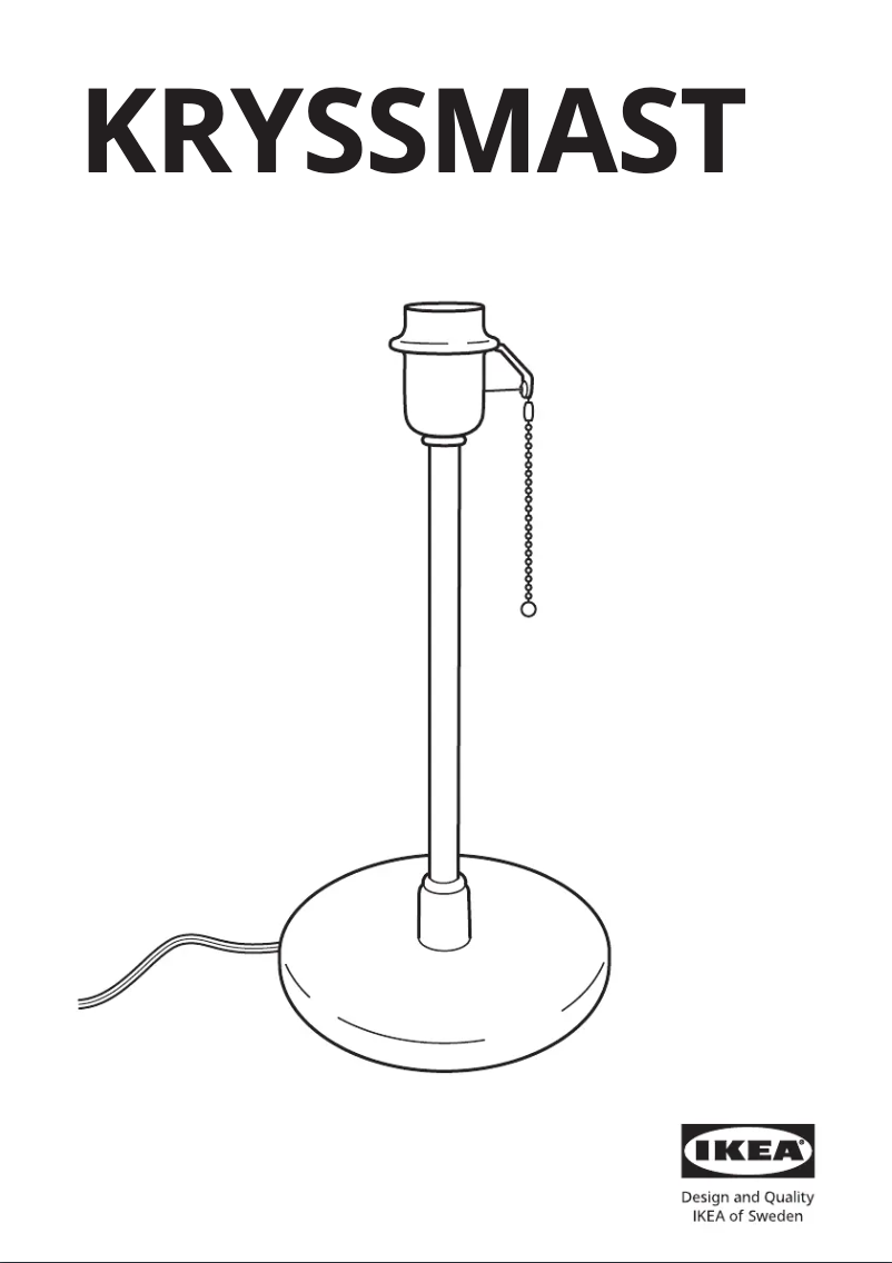 Página 1 del manual Manual de usuario Ikea KRYSSMAST 904.056.33