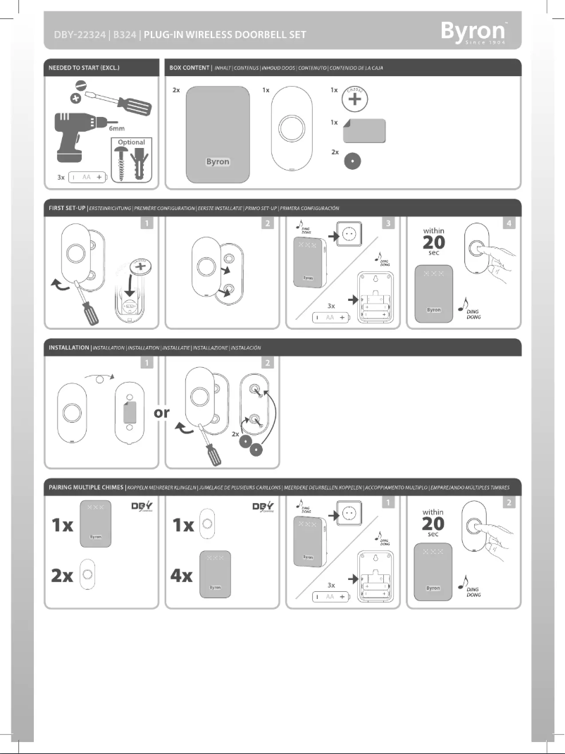 Imagen de la primera página del manual del dispositivo DBY-22324