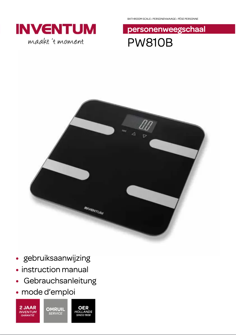 Imagen de la primera página del manual del dispositivo PW810B