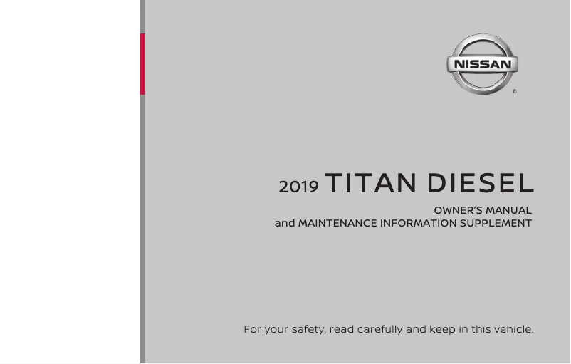 Página nº 1 - Manual de usuario Nissan Titan XD (2019)