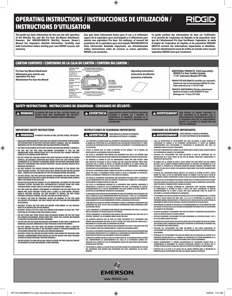 Imagen de la primera página del manual del dispositivo HD03000