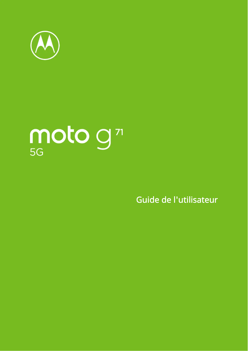 Página 1 del manual Manual de usuario Motorola Moto G71 5G