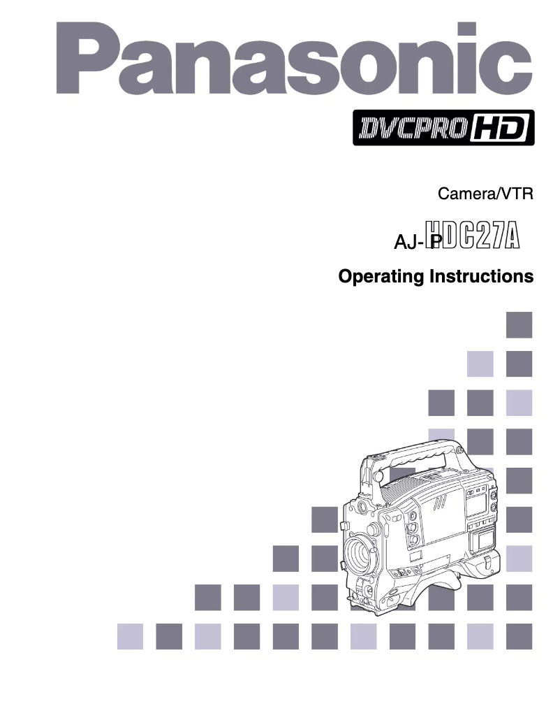 Imagen de la primera página del manual del dispositivo AJ-HDC27A