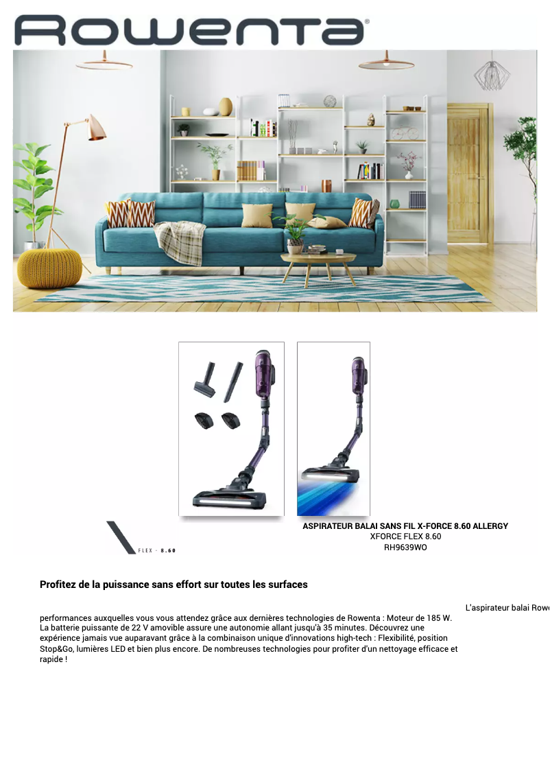 Imagen de la primera página del manual del dispositivo X-Force Flex 8.60 RH9639