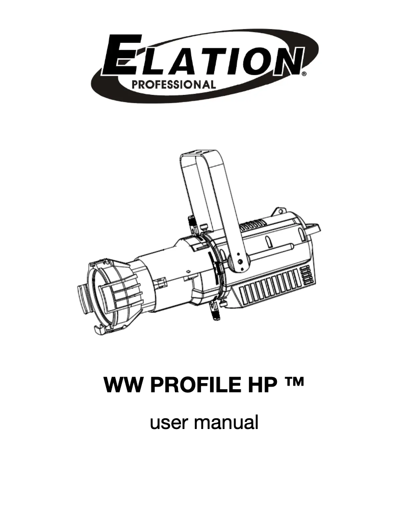 Imagen de la primera página del manual del dispositivo WW Profile HP