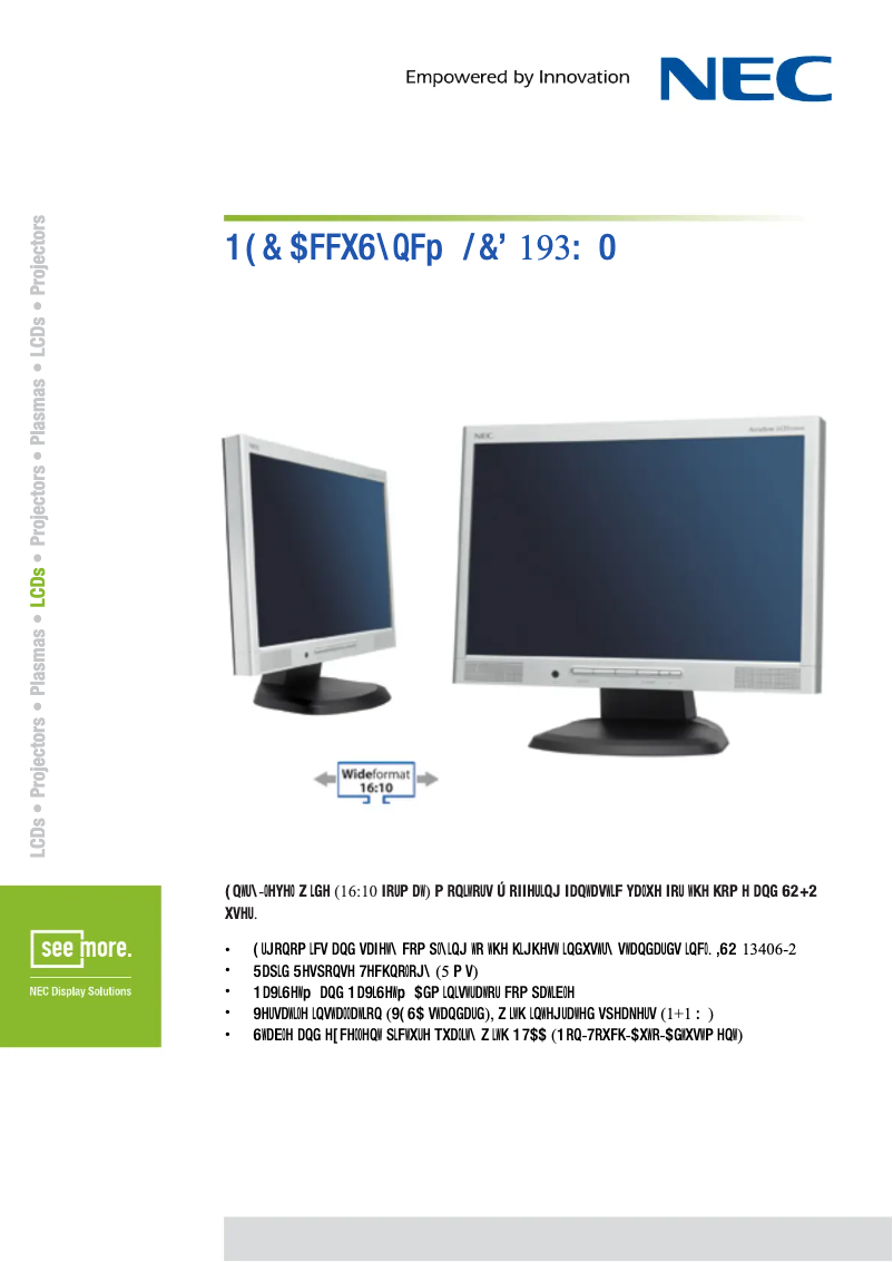 Imagen de la primera página del manual del dispositivo AccuSync LCD193WM