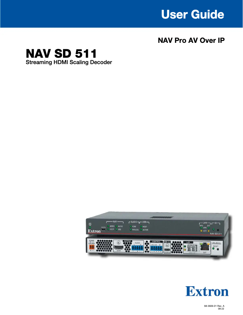 Imagen de la primera página del manual del dispositivo NAV SD 511