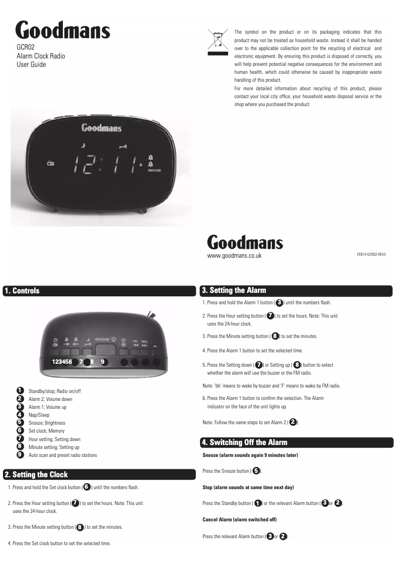 Imagen de la primera página del manual del dispositivo GCR02