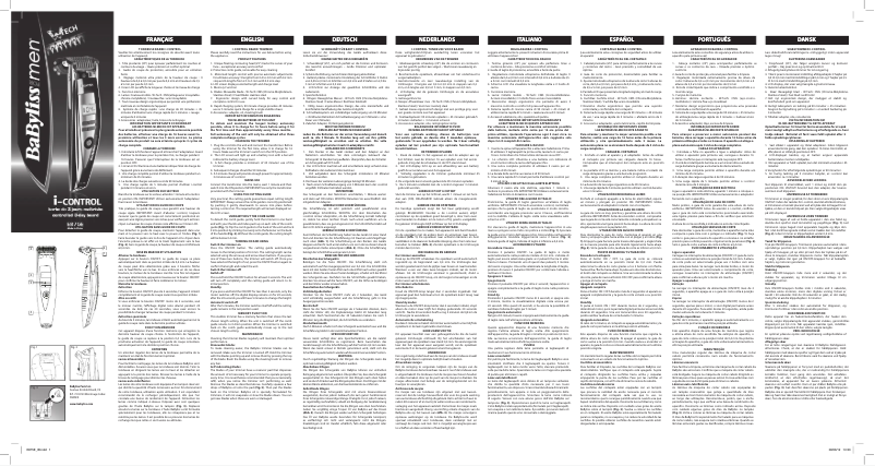 Página 1 del manual Manual de usuario BaByliss E875E i-Control