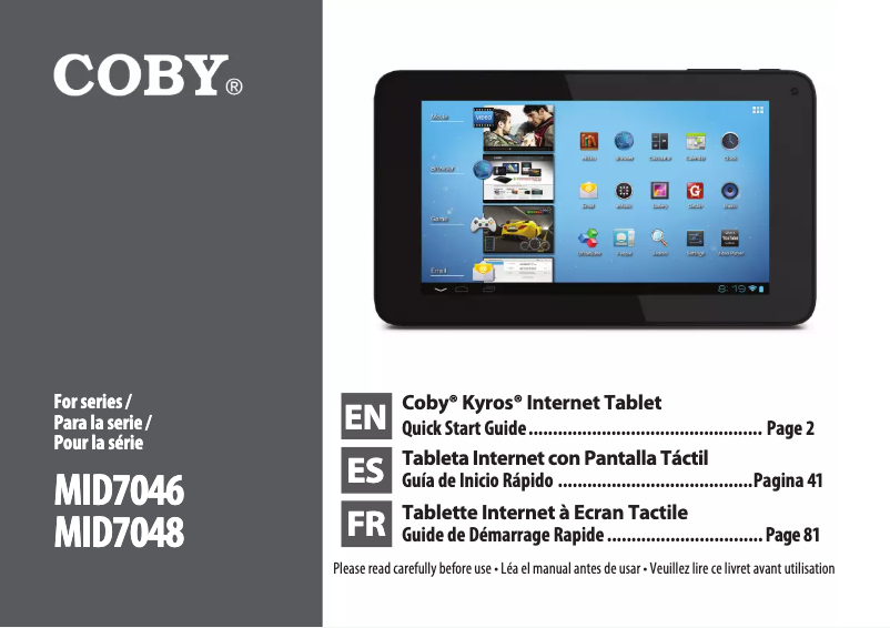 Imagen de la primera página del manual del dispositivo MID7046