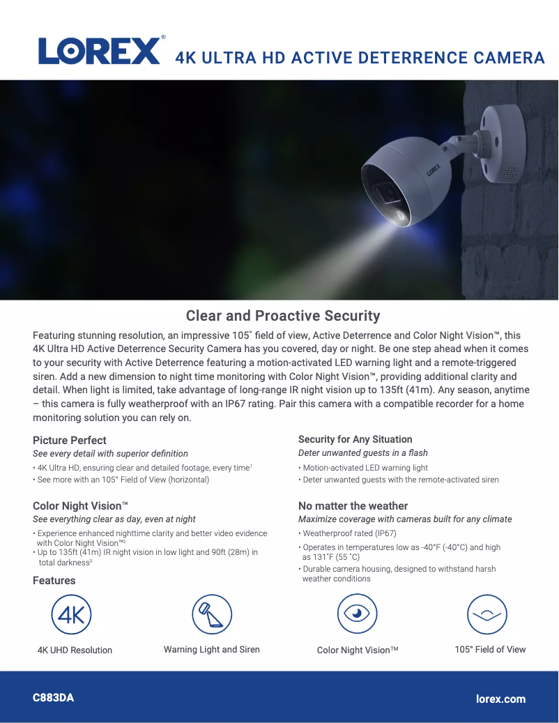 Imagen de la primera página del manual del dispositivo C883DA